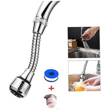 Kitchen Tap Spray Head Universal Tap Extension 360 Rotatable Aerator Abs Polished Chrome for Kitchen Sink Faucet Adapter