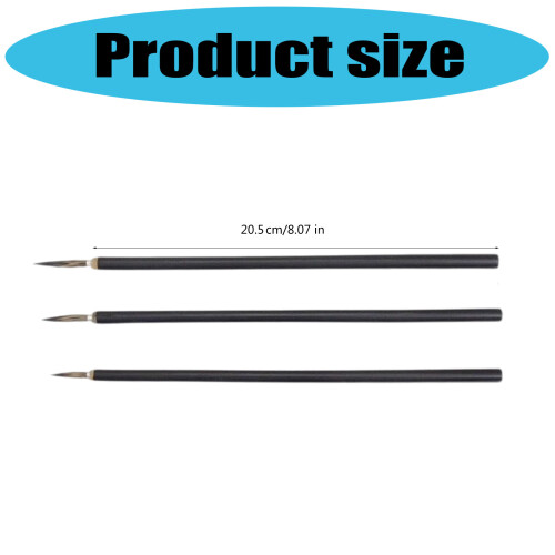 3Pcs Traditional Calligraphy Brush for Beginner Wood Handle 2