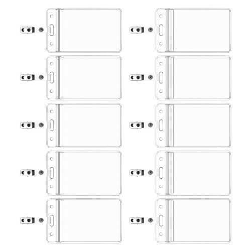 Clear Card Badge Holders Waterproof Card Holder Vertical Name-1