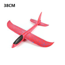(38cm Red) Aliante in schiuma da 38 cm/48 cm per bambini, giocattolo da lancio a mano, aeroplano leggero inerzi