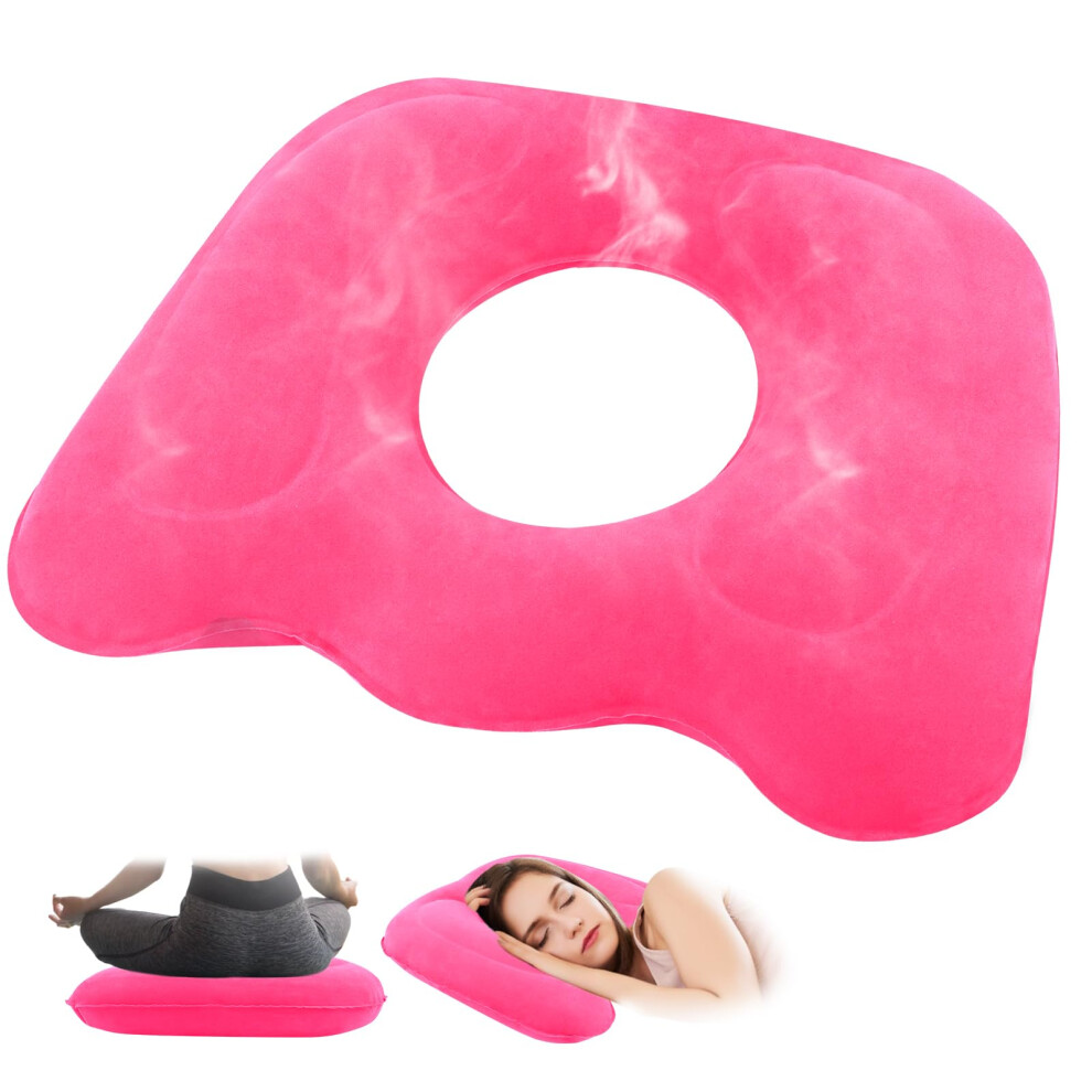 Tailbone Pain Relief Cushion with Adjustable Firmness, Inflatable Donut Pillow for Orthopedic Support, Portable Seat Cushion for Posture Improvement,