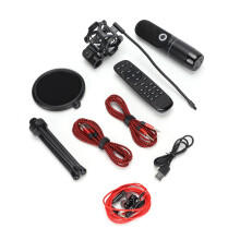 Echipament audio profesional, microfon condensator cu semnal sonor ridicat, mixer audio inteligent, modulator de voce, ecran anti-zgomot,