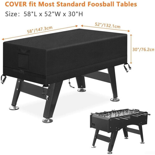 210D waterproof football table cover with adjustable elastic drawstring Ref: 5776 2