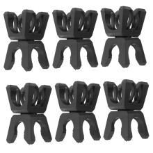 6 pieces buckle clips for football training poles: Robust plastic utility clips for barriers in football training and marking poles for sports.