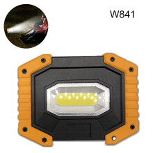 Krachtige COB-werklamp, oplaadbaar en draagbaar, IP65 waterdicht voor gebruik in alle weersomstandigheden, 3 helderheidsinstellingen, lange accuduur,