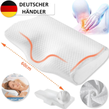 Nackenstützkissen aus Memory-Schaum, stützt Kopf und Nacken mit präziser Nachbildung eines lebensgroßen Skelettmodells, verbessert