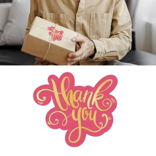 50 Pcs Thank You Cards Green Package Insert Notes For-152F 2