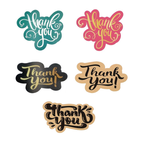 50 Pcs Thank You Cards Green Package Insert Notes For-152F 1