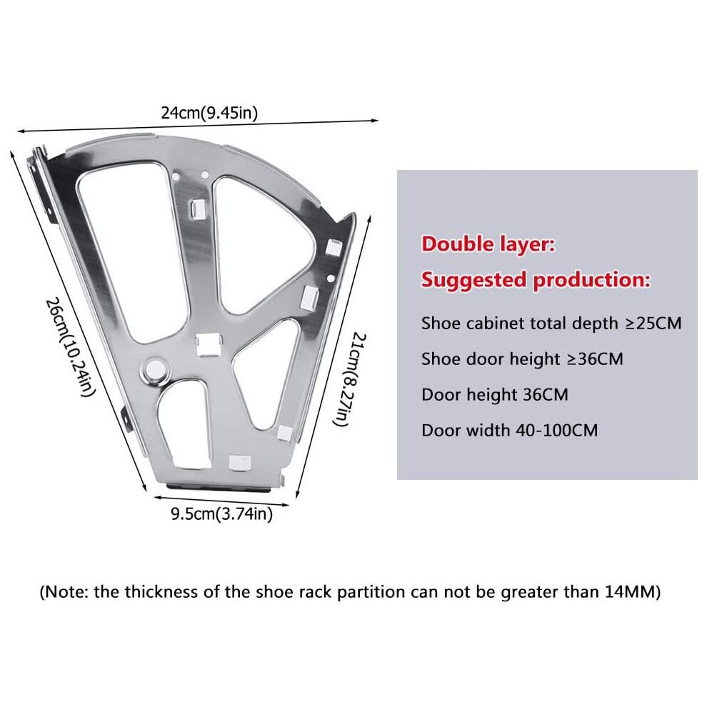 Shoes Cabinet Hinge, Exquisite Craftsmanship Stainless Steel Replacement Fittings For Shoe Rack, Improves Smoothness And Portability For Kitchen 9048212455646