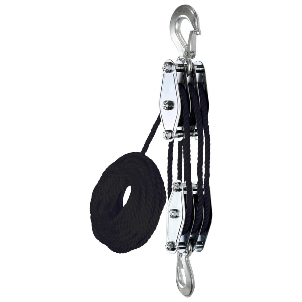 Highperformance Block Pulley 2200 Lbs, 6X Labor Savings, 0.95 Cm Rope 9365049155335