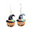 Playful Bat Pumpkin Design Earrings Comfortable-Pumpkin hat 1