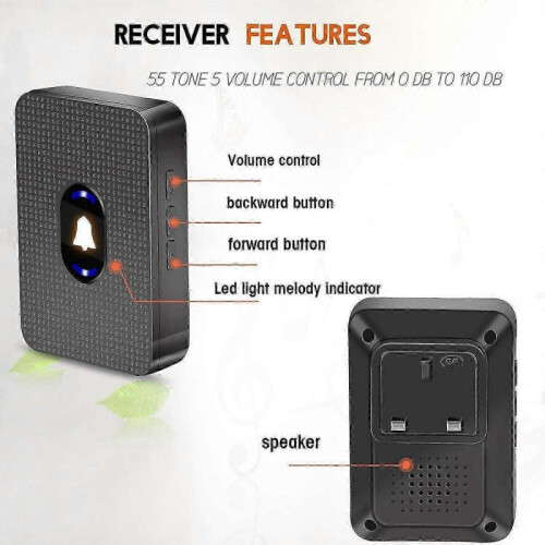 (Medium Standard) Trade HL Wireless Smart Doorbell, LED Night Light, Ding Dong Music 1