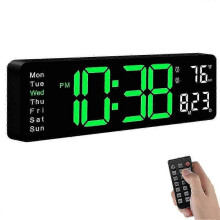 Digital Wall Clock, Large Display Digital Clock with Remote Control,suitable for Living Room, Bedroom, Decor
