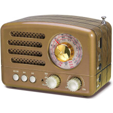 Elegant retroradio, vintage design med indbygget højttaler, ideel til madlavning eller rejser, høj lyd, høj lyd, høj lyd, høj lyd, høj lyd,