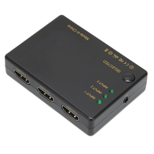 Επιλογέας διακόπτη HDMI, μετάδοση υψηλής ταχύτητας, διακόπτης 3 σε 1 έξοδο με 2