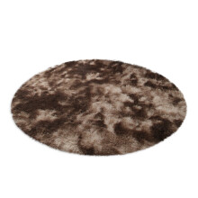 Rundt teppe med tie-dye-mønster, 80 cm diameter, dyp grå gradient, sklisikkert lateksbakside med høydensitetssvamp for trygg og komfortabel lek