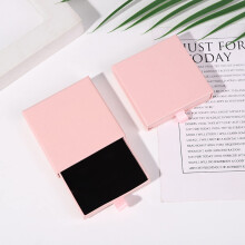 Caixas de presente para joias, caixa de joias de papelão com tampa deslizante, acolchoamento macio interno, papel kraft durável, elegante e