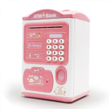 Kids Piggy Bank for Girls - Electronic Real Money Safe Bank for Kids Password Mini ATM Machine Cash Coin Money Safe Saving Box