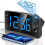 (Blue Digit blue Projection) Projection Alarm Clock, Digital Clock With 180 Rotatable Projector, 3-level Brightness Dimmer,-YH 1