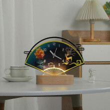 1pc Light Luxury Home Table Clock, Living Room Decoration Desktop Clock, Desktop Fashion Creative Bedroom Quiet Decorative Seat Clock, Home Decor