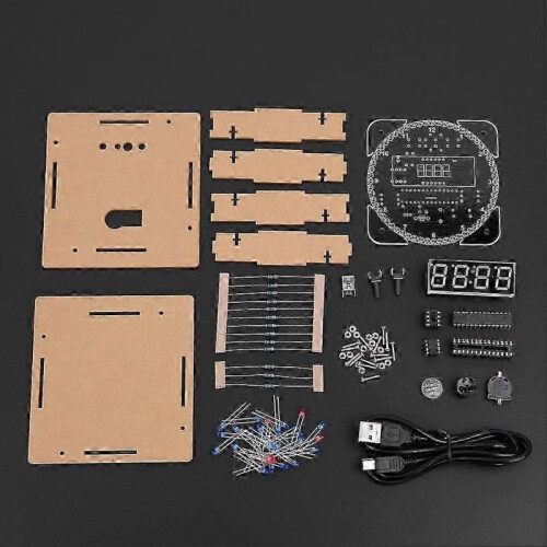 Alarm Clock DIY Digital Alarm Clock Kit,LED Multi-Function Digital Alarm Clock 1