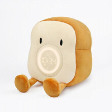 Cute Plush Alarm Clock, Kids Sweet Plush Toast Wake up Light ,Soft Bread Night Light for Girl Bedroom, Funny Sleep Trainer Clock
