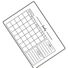 Magnetic Fridge Calendar Weekly Monthly Planner With-SCE027