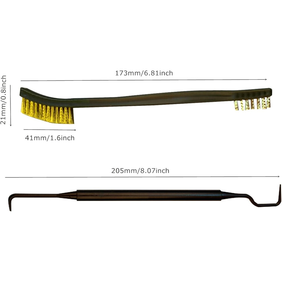 Mini Wire Brush Set For Rust And Metal Cleaning, Rust Paint Metal Cleaner Steel Brass Nylon Bristles Handy Scrub Set With Easy Grip Handle, Durable 9048212456568