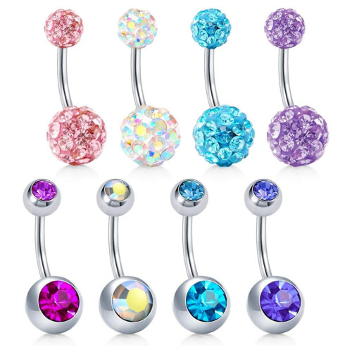 Κοσμήματα Piercing με Καμπύλη Μπάρα, Καρφιά Piercing Σώματος από Χειρουργικό Ατσάλι με 1