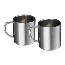 Set of 2, Stainless Steel Coffee Mugs Double Walled Drinking Cups 300ml/10oz