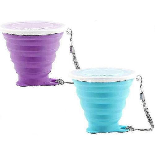 Collapsible Cup Silicone 2 Pack Retractable Collapsible Travel Mug Collapsible Gift