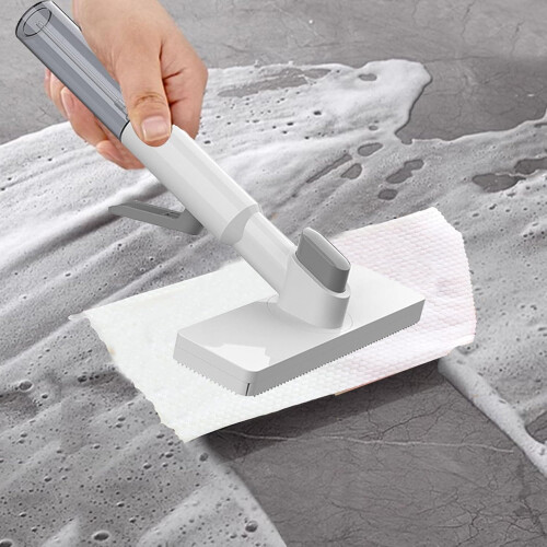 Mop for small rooms  highly absorbent cleaner  Practical dust removal tool spray mop  White 2