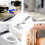 Mop for small rooms  highly absorbent cleaner  Practical dust removal tool spray mop  White 5