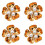 4Pcs Rhinestones Pearls Button Clips Decorative Cufflinks-6 1