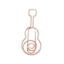 50 Stück Aktenordner, Klemmen, Mini-Clips,-Roségoldene Gitarre