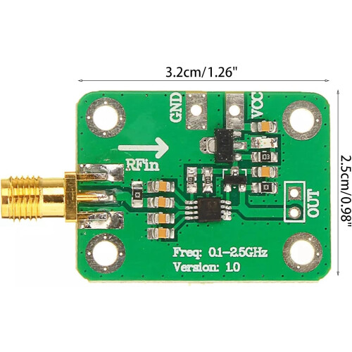 RF Logarithmic Detector, Logarithmic Detector, Good Sensitivity for Output for RF Power Detection Ref: 5615 2