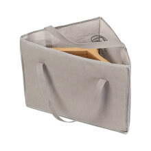 Triangle Hanger Storage Rack Polyester Fabric Shelves Easy-grey
