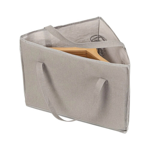Triangle Hanger Storage Rack Polyester Fabric Shelves Easy-grey