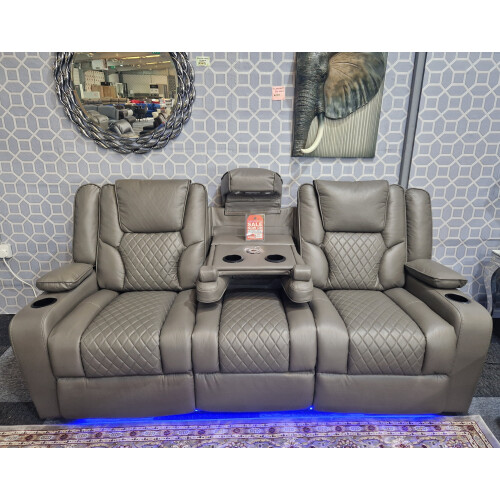Orlando 3 + 2 Grey Electric Recliner Sofa Set 1