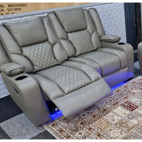 Orlando 3 + 2 Grey Electric Recliner Sofa Set 2