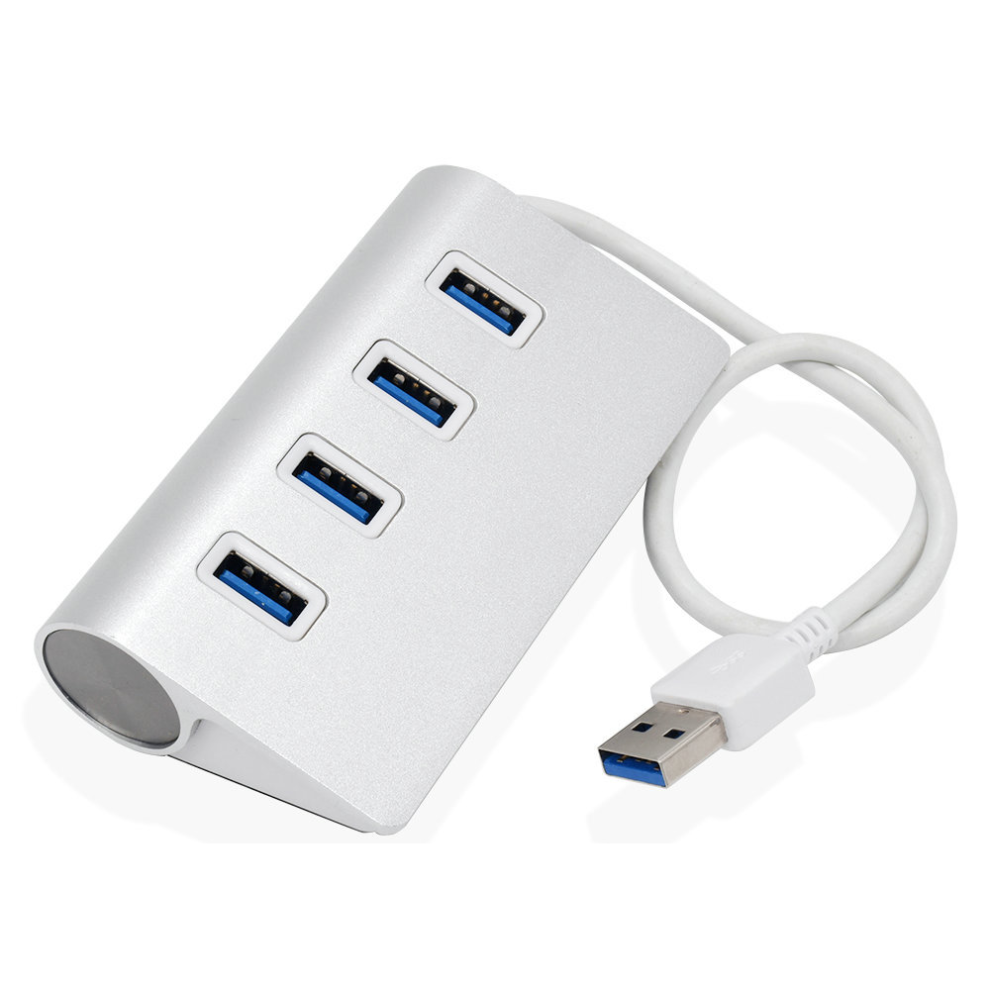 Aluminum Usb Hub, Portable 4-Port High-Speed Usb 3.0 Data Transfer Station, Supports Windows, Mac, And Linux, Hot Swappable For On-The-Go Productivity 9486358967737