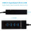 Προηγμένος διανομέας USB3.0, κομψός διαχωριστής USB πολλαπλών θυρών με προστασία από 6