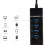 Προηγμένος διανομέας USB3.0, κομψός διαχωριστής USB πολλαπλών θυρών με προστασία από 2