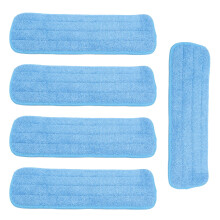 Panos de esfregão de microfibra reutilizáveis, para limpeza profunda de pisos, 5 unidades de 14x41cm, para uso comercial e doméstico, com costura