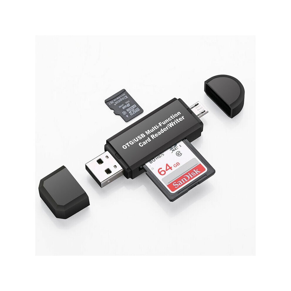 Multi-function SD Card Reader For OTG Compatible Android Smartphones And Tablets, Compact Flash Card Reader With USB 2.0 Interface And Micro USB OTG C