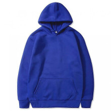 (XXXL,9 Blue)Solid color light version sweatshirt European size hip-hop men and women autumn and winter all-match plus velvet hoodie W