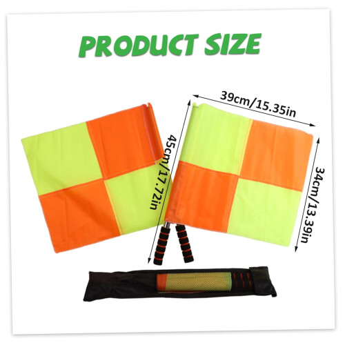 Referee flags, 2PCS waterproof flags with poles and storage bag 1