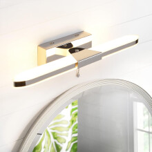 Lampa Vanity Comhaimseartha, Innéacs Rindreála Datha Ard Scáth Sioctha Neamh-Bhuí do Bharra Cistine Halla Doirteal (40CM)