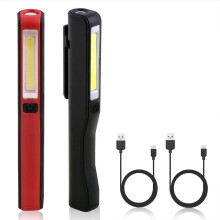 Compacte en draagbare 2-in-1 werklamp, eenvoudig te bedienen COB LED-zaklamp met oplaadbare batterij voor thuisgebruik en werkplaatsen.
