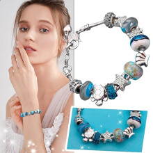 Chic Charm Bracelet With Diamante Heart Crystal, Snake Charm European Charms Adjustable Bracelet For Women, Keepsake Jewelry Gift Ready Packaging For